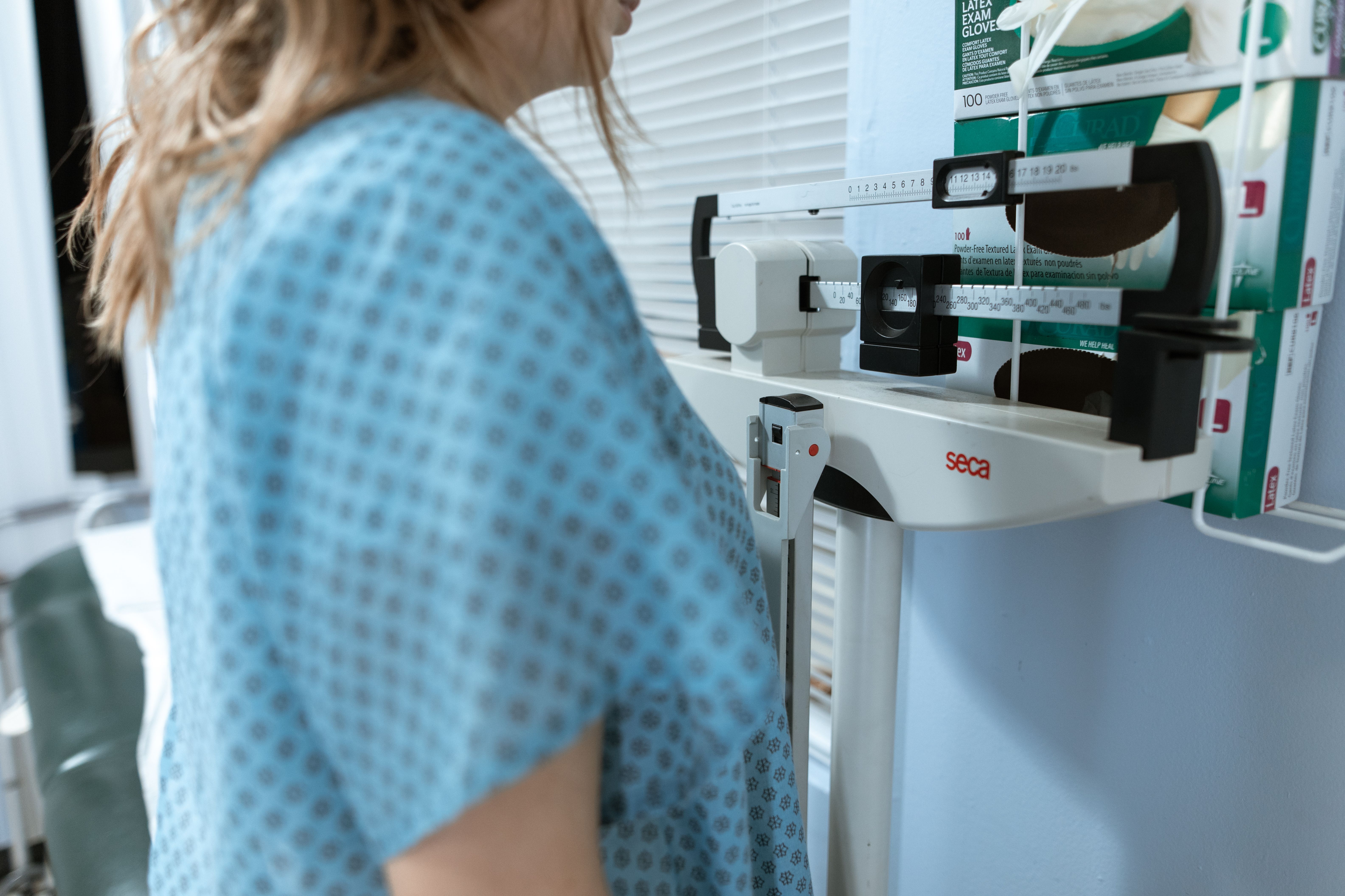 Balance médicale + toise — photo non contractuelle